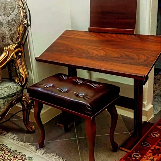 میز سنتور ام دی اف پایه دوبل قهوه ای